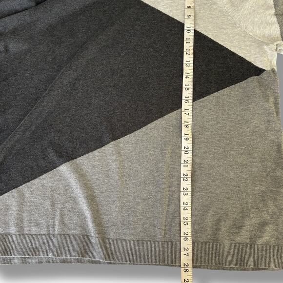 NWT Chico’s Sweater Sz 4 (2X) ColorBlock Mystic Heather Mock Neck Long Sleeve - Picture 7 of 7